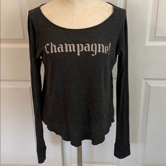 Wildfox Champagne! Scoopneck thermal - Picture 3 of 4